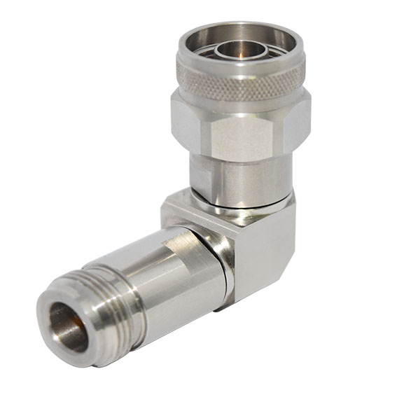 18GHz N(母头)-N(公头)射频转接器，90°直角弯